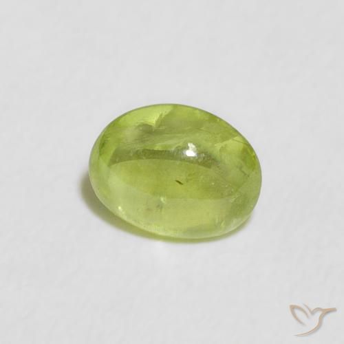 9,17 ctw natürlicher Lebendiges Gelbgrün Sphene, Oval, Transparent