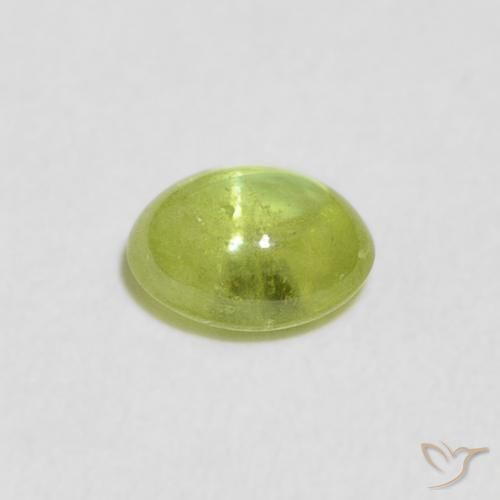 9,17 ctw natürlicher Lebendiges Gelbgrün Sphene, Oval, Transparent