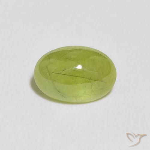 1.91ct Natürlicher Olivgrün Sphene, Oval, Transparent
