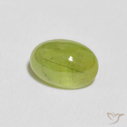 9,17 ctw natürlicher Olivgrün Sphene, Oval, Transparent