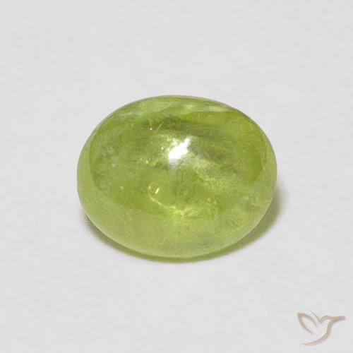 1.10ct Natürlicher limettengrün Sphene, Oval, Transparent