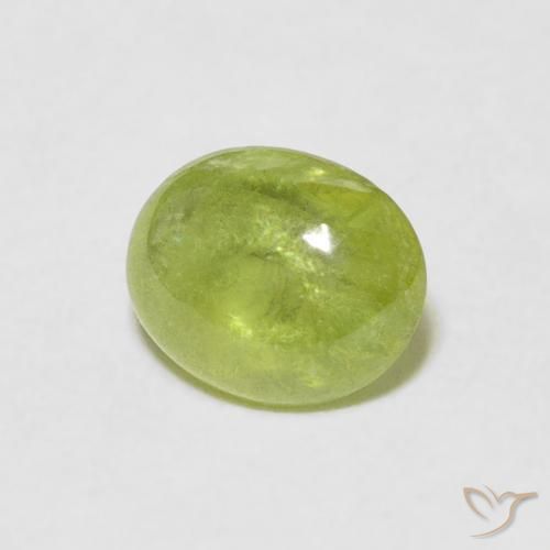 9,17 ctw natürlicher limettengrün Sphene, Oval, Transparent