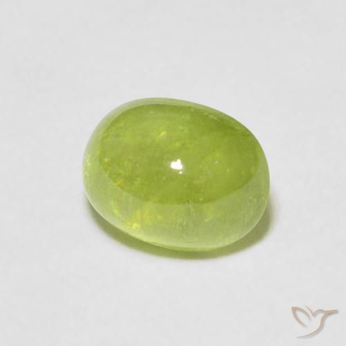 9,17 ctw natürlicher Mittelgrün Sphene, Oval, Transparent