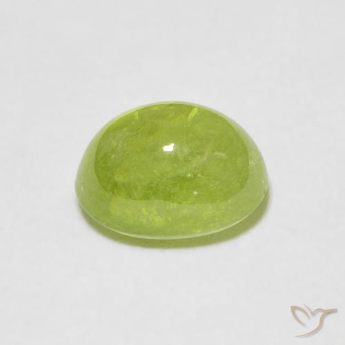 9,17 ctw natürlicher Mittelgrün Sphene, Oval, Transparent