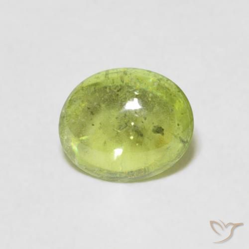 0.61ct Natürlicher Mittelgrün Sphene, Oval, Transparent