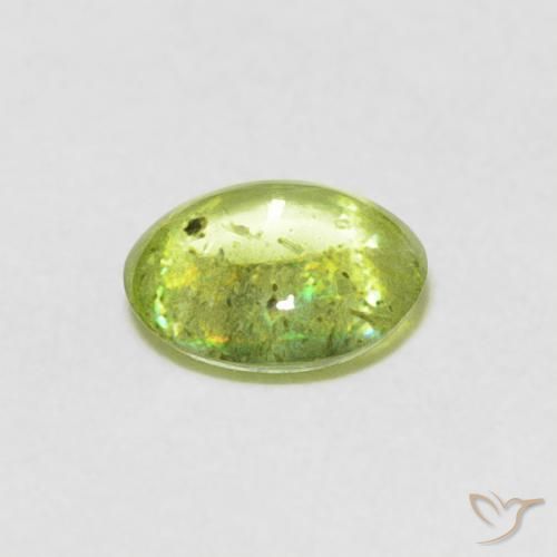 9,17 ctw natürlicher Mittelgrün Sphene, Oval, Transparent
