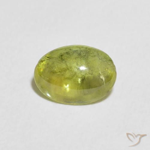 1.10ct Natürlicher Warmes Waldgrün Sphene, Oval, Transparent