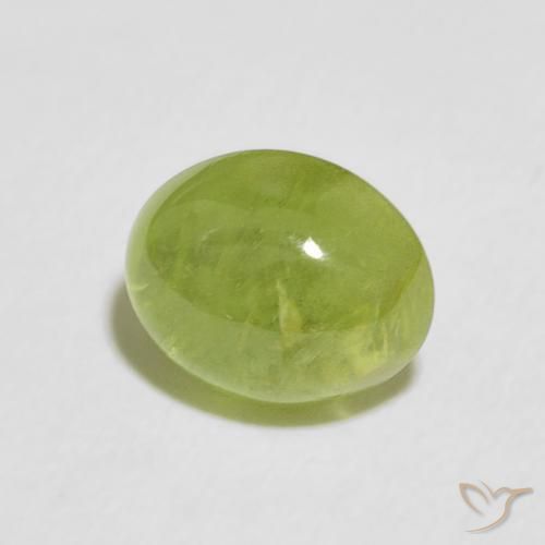 9,17 ctw natürlicher Mittelgrün Sphene, Oval, Transparent