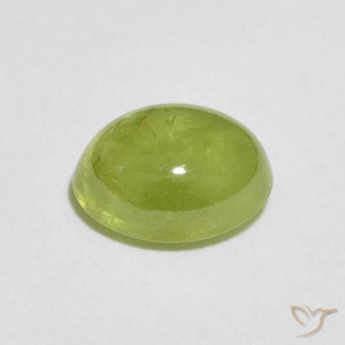 9,17 ctw natürlicher Mittelgrün Sphene, Oval, Transparent