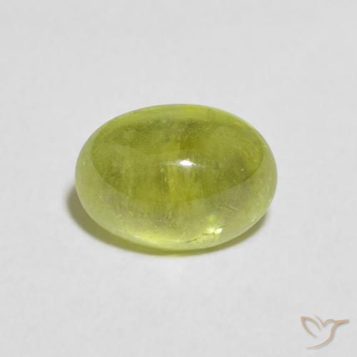1.86ct Natürlicher Olivgrün Sphene, Oval, Transparent