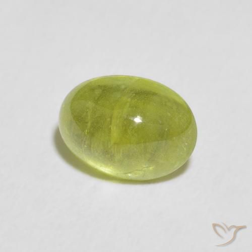 9,17 ctw natürlicher Olivgrün Sphene, Oval, Transparent