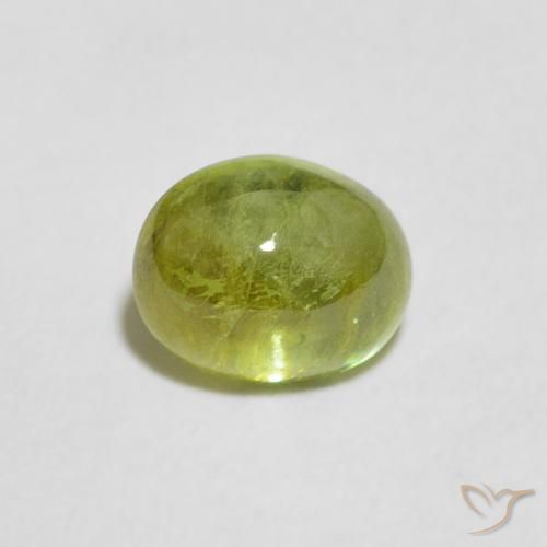 1.09ct Natürlicher Olivgrün Sphene, Oval, Transparent