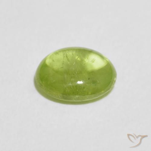 9,17 ctw natürlicher Mittelgrün Sphene, Oval, Transparent