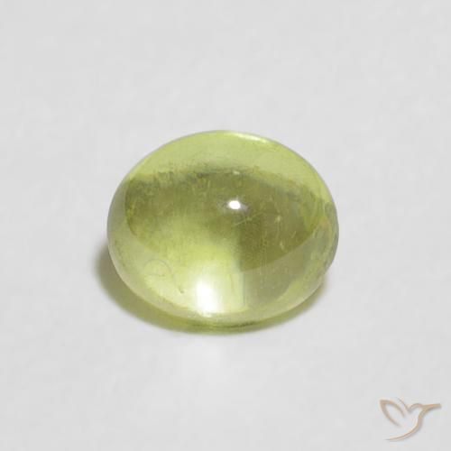 0.53ct Natürlicher limettengrün Sphene, Oval, Transparent