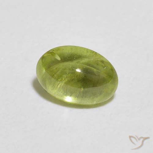 9,17 ctw natürlicher Olivgrün Sphene, Oval, Transparent