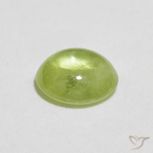 9,17 ctw natürlicher hellgrün Sphene, Oval, Transparent