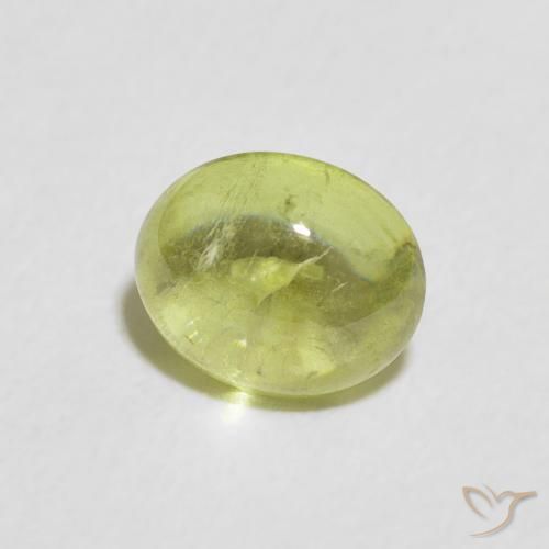 9,17 ctw natürlicher limettengrün Sphene, Oval, Transparent