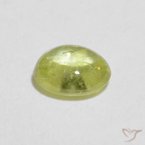 9,17 ctw natürlicher limettengrün Sphene, Oval, Transparent