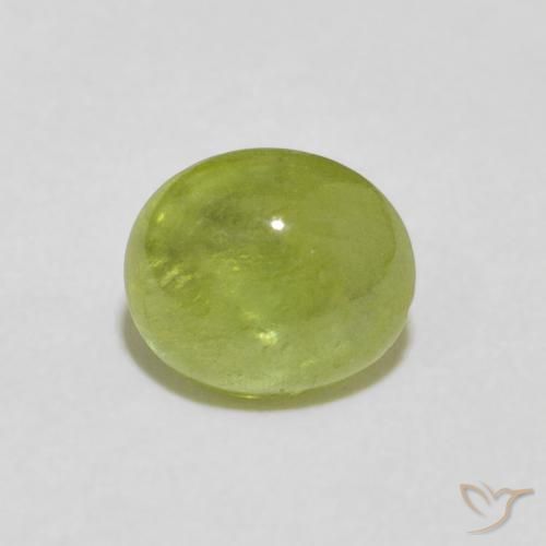 1.57ct Natürlicher Olivgrün Sphene, Oval, Transparent