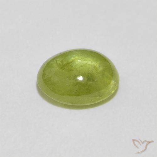 9,17 ctw natürlicher Olivgrün Sphene, Oval, Transparent