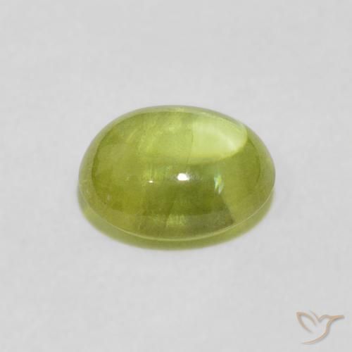 9,17 ctw natürlicher Mittelgrün Sphene, Oval, Transparent