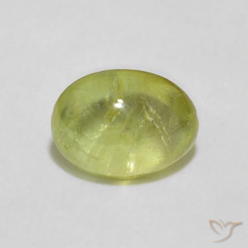 1.86ct Natürlicher hellgrün Sphene, Oval, Transparent