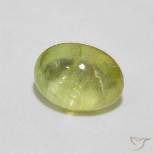 9,17 ctw natürlicher hellgrün Sphene, Oval, Transparent