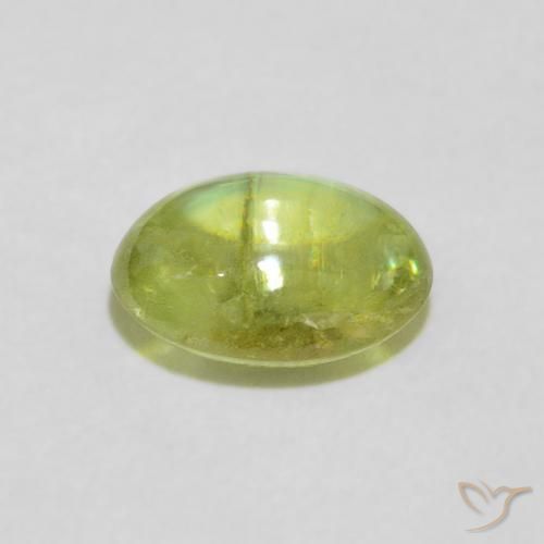 9,17 ctw natürlicher hellgrün Sphene, Oval, Transparent