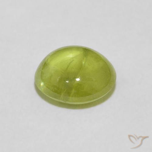 9,17 ctw natürlicher Warmes Waldgrün Sphene, Oval, Transparent