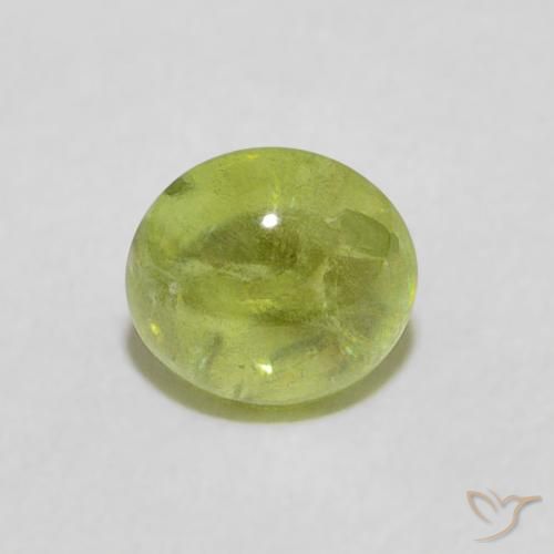 0.76ct Natürlicher Lebendiges grün Sphene, Oval, Transparent