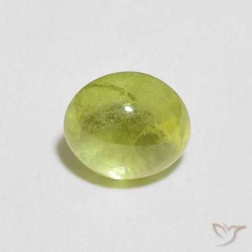 0.85ct Natürlicher Olivgrün Sphene, Oval, Transparent