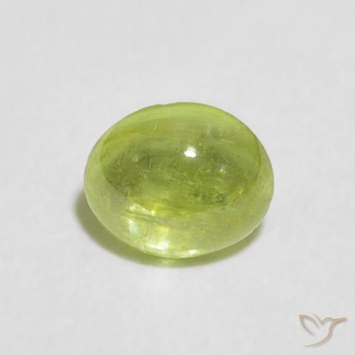 0.72ct Natürlicher Mittelgrün Sphene, Oval, Transparent