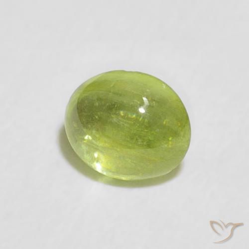 9,17 ctw natürlicher Mittelgrün Sphene, Oval, Transparent