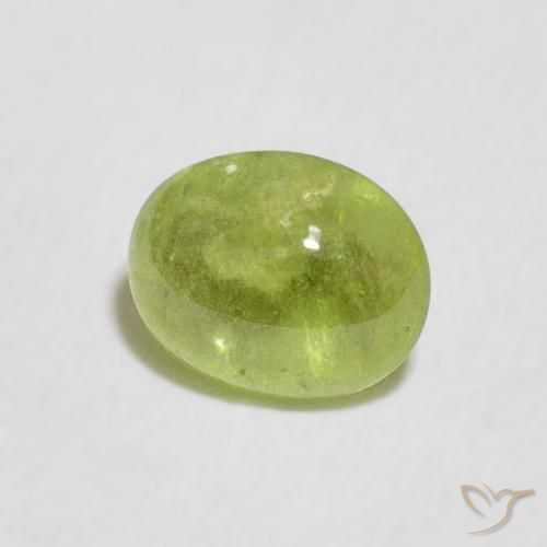 9,17 ctw natürlicher Mittelgrün Sphene, Oval, Transparent
