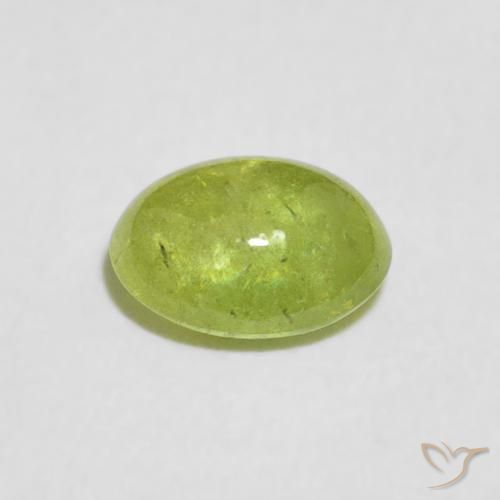 9,17 ctw natürlicher Mittelgrün Sphene, Oval, Transparent