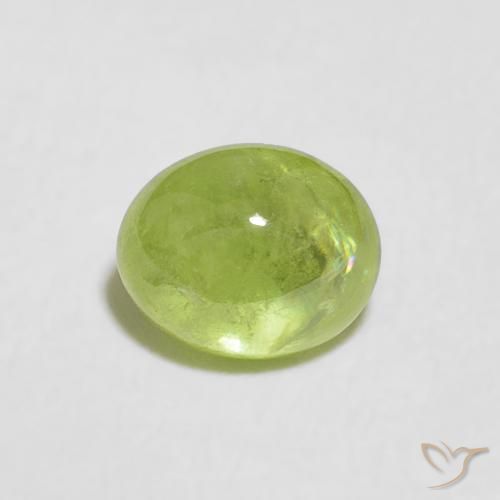 0.89ct Natürlicher Lebendiges grün Sphene, Oval, Transparent