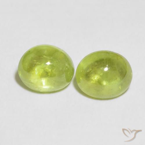 2.74ctw Natürlicher Lebendiges grün Sphene, Oval, Transparent, Photo A