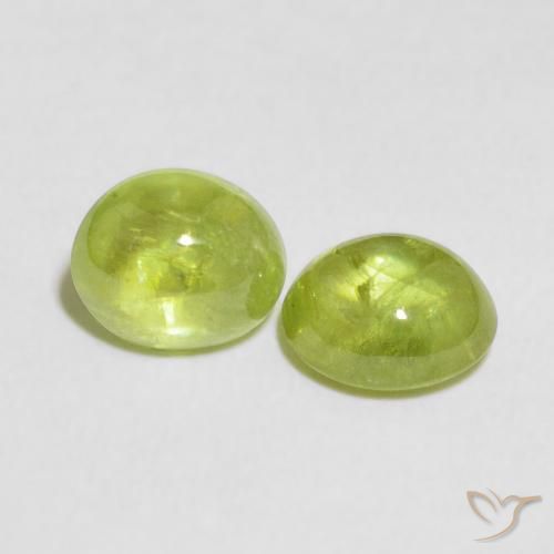 2.74 ct natürliche Lebendiges grün Sphene-Edelsteine, Oval, Transparent