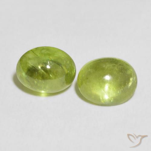 2.70ctw Natürlicher Mittelgrün Sphene, Oval, Transparent