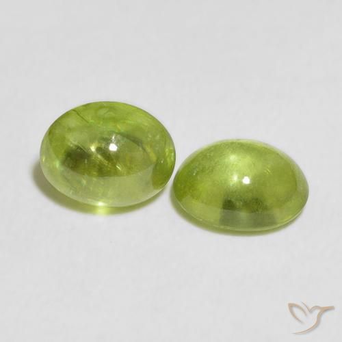 2.70 ct natürliche Mittelgrün Sphene-Edelsteine, Oval, Transparent