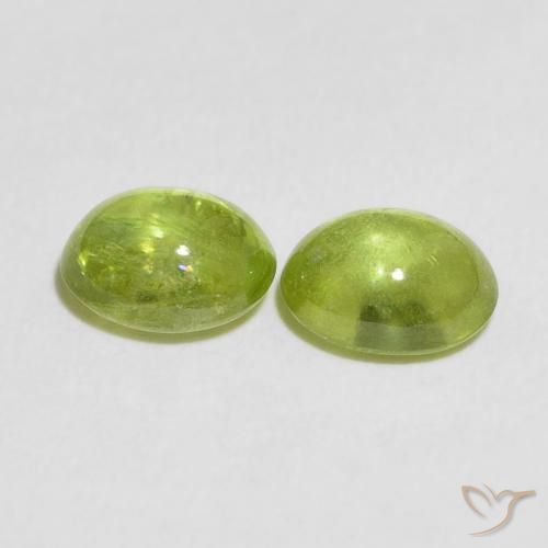 2.70 ct natürliche Mittelgrün Sphene-Edelsteine, Oval, Transparent