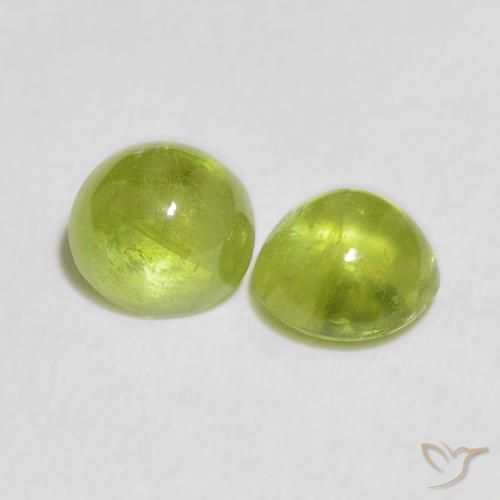 2.49 ct natürliche Mittelgrün Sphene-Edelsteine, Runden, Transparent