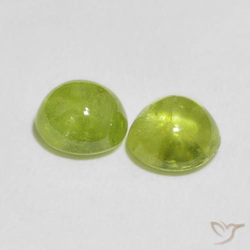 2.49 ct natürliche Mittelgrün Sphene-Edelsteine, Runden, Transparent