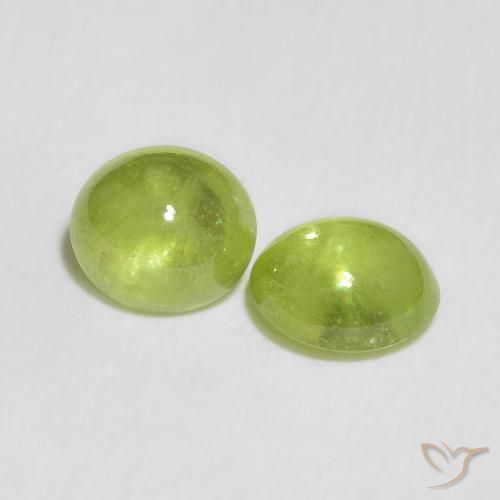 2.07 ct natürliche Mittelgrün Sphene-Edelsteine, Oval, Transparent