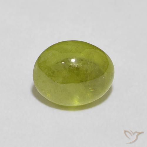 1.54ct Natürlicher Olivgrün Sphene, Oval, Transparent