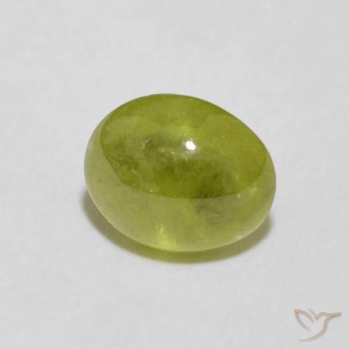 9,17 ctw natürlicher Olivgrün Sphene, Oval, Transparent