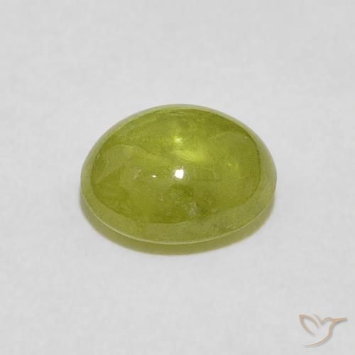 9,17 ctw natürlicher Olivgrün Sphene, Oval, Transparent