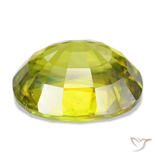 13,27 ctw natürlicher grüner Sphen, Oval Schliff, VS