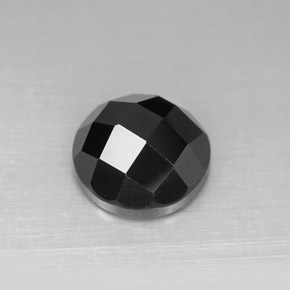 5,03 ctw natürlicher schwarzer Spinell, Rundschliff, Lichtundurchlässig