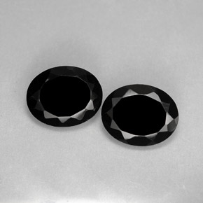  ct natürliche schwarzer Spinell-Edelsteine, Oval Schliff, Lichtundurchlässig